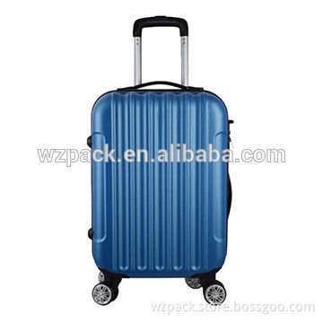 Whole sale promotional stock ABS luggage trolley sets suitcase luggage